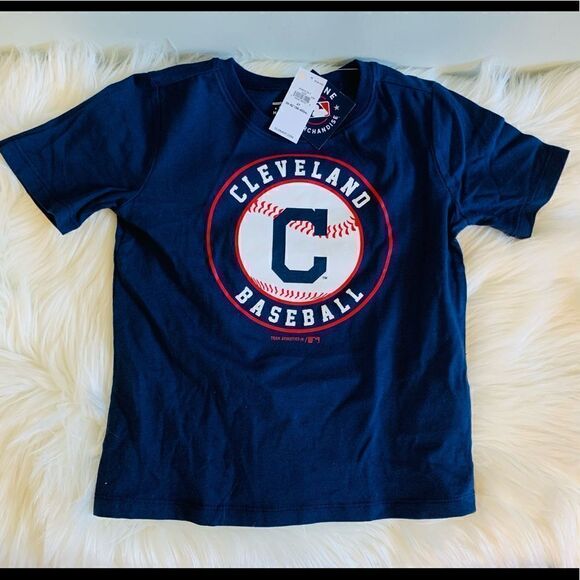 NWT Cleveland Indians Genuine Merchandise Old Navy Boys Short Sleeve Shirt! ❤️ - Picture 1 of 1